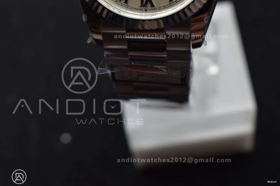 Edition DayDate Best Roman White V5 on Weight) QF vr3255 Steel President Stick 904L SS Bracelet Dial 36 (Gain 0206